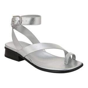 Naturalizer Women's Birch Toe Loop Ankle Strap Sandals Silver Size 8